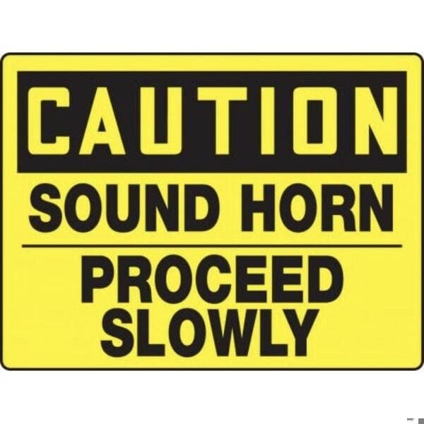 Accuform OSHA CAUTION SAFETY SIGN SOUND HORN MVHR612XV MVHR612XV - main